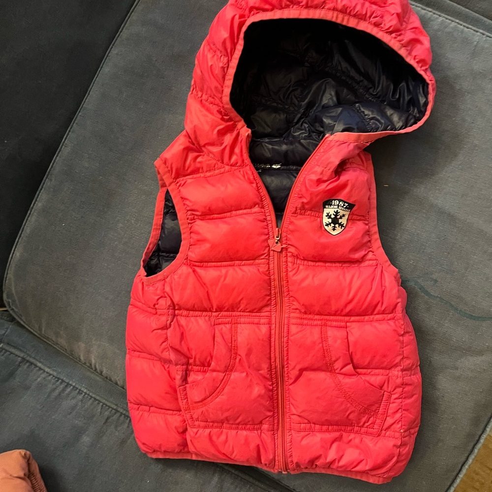Sergent Major Pink Hooded Puffer Vest